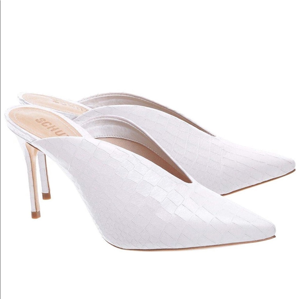 Schutz Pearl Croc Mules